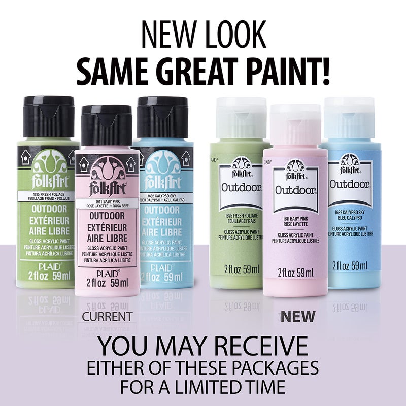 FolkArt Outdoor Acrylic Paint in Assorted Colors (2 Ounce), 1640 Licorice - Image 2